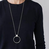 TUOHI Jewelry MUOTO Round Pendant Necklace, Large